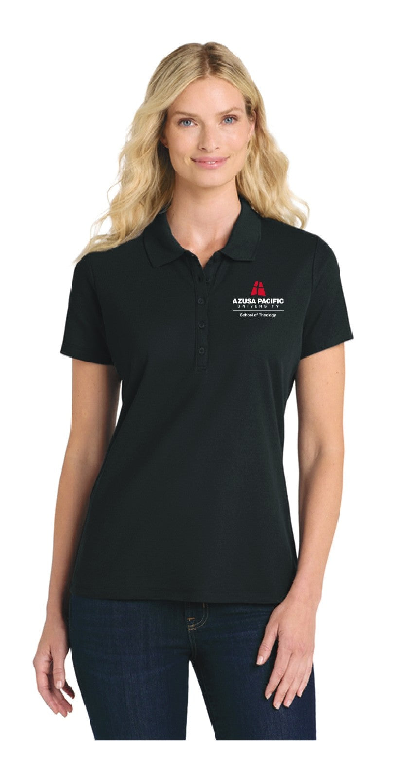 School of Theology Port Authority Women's SuperPro React Polo.