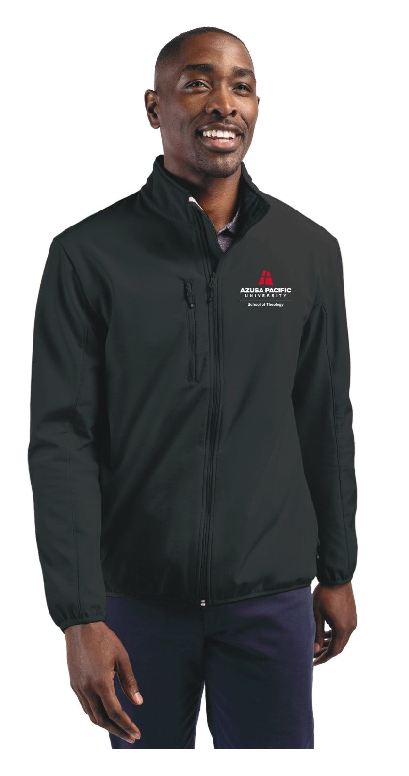 School of Theology Stretch Softshell Mens Full Zip Jacket