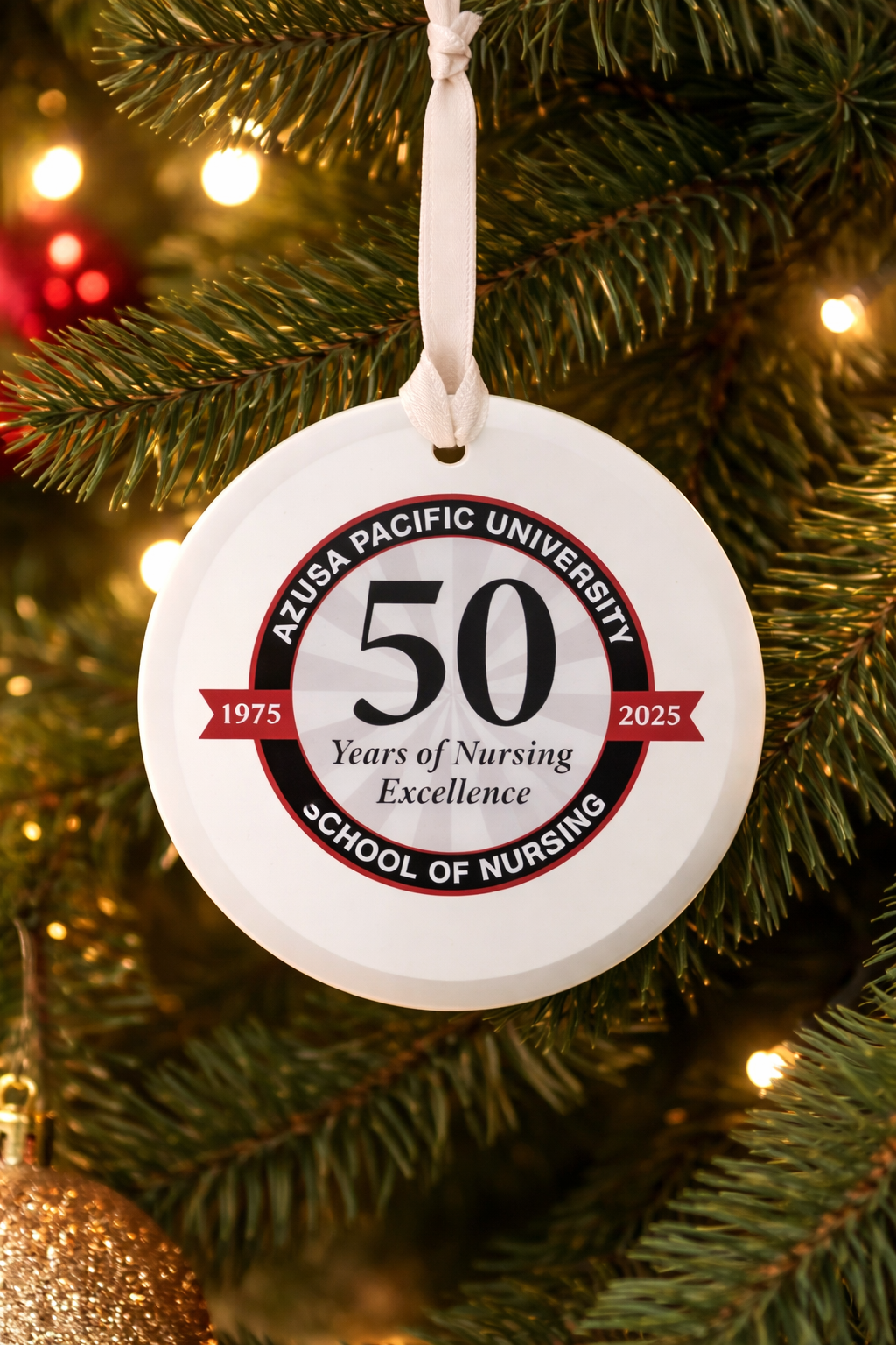 50th Anniversary Nursing Glass Ornament