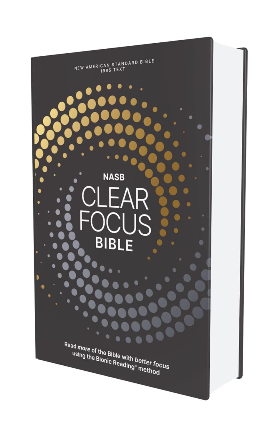 NASB Clear Focus Bible (Charcoal/Gold Hardcover)