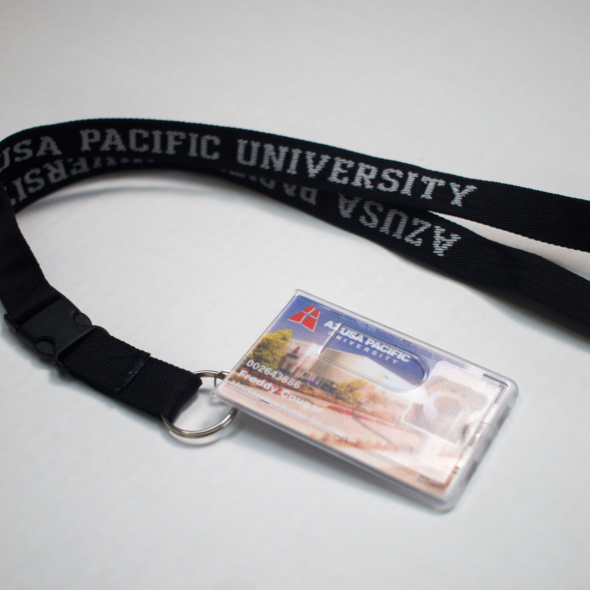 Woven APU Lanyard W/ Card Dispenser