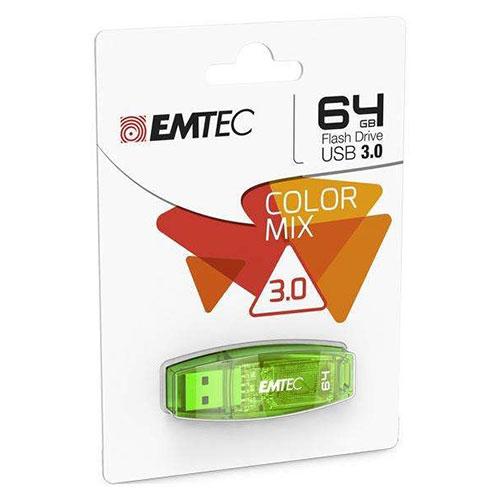 C410 Color Mix 64GB USB 3.2 Flash Drive, Green
