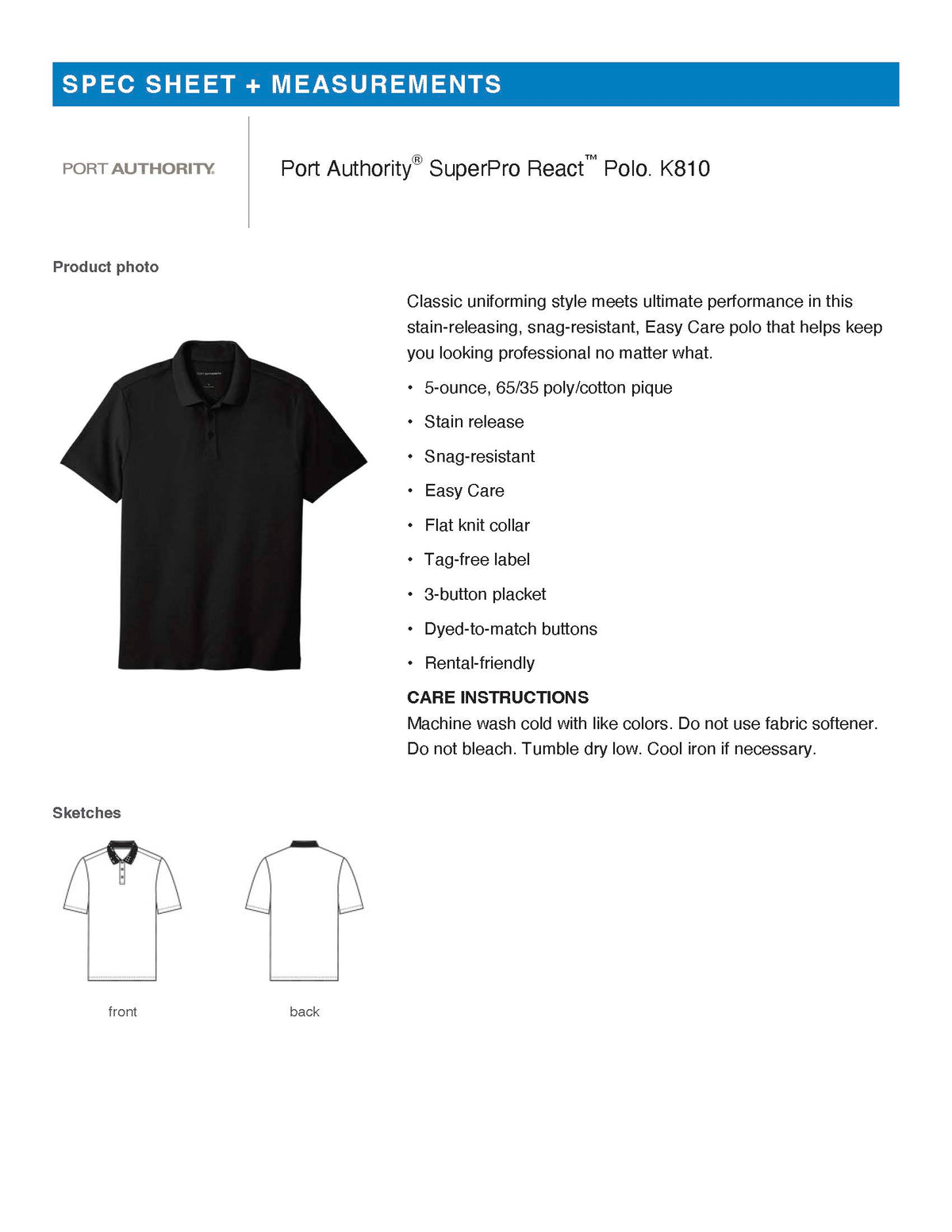 School of Public Health Port Authority Mens SuperPro React Polo