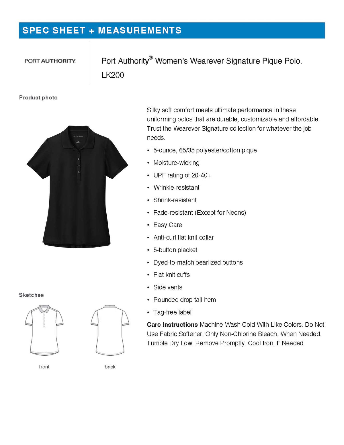 School of Theology Port Authority Women's Wearever Signature Pique Polo