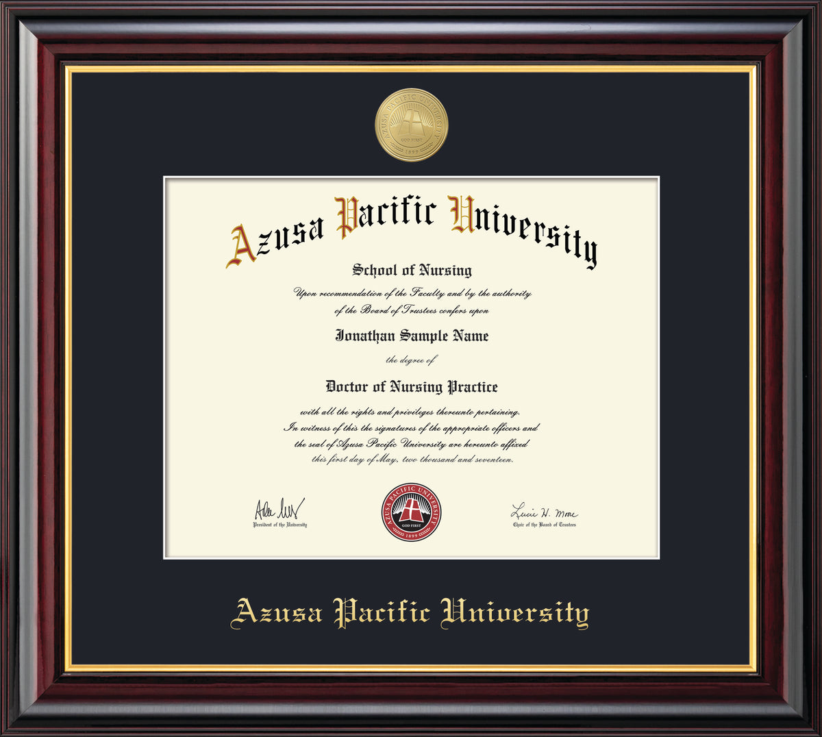 New Seal Doctoral Windsor Diploma Frame