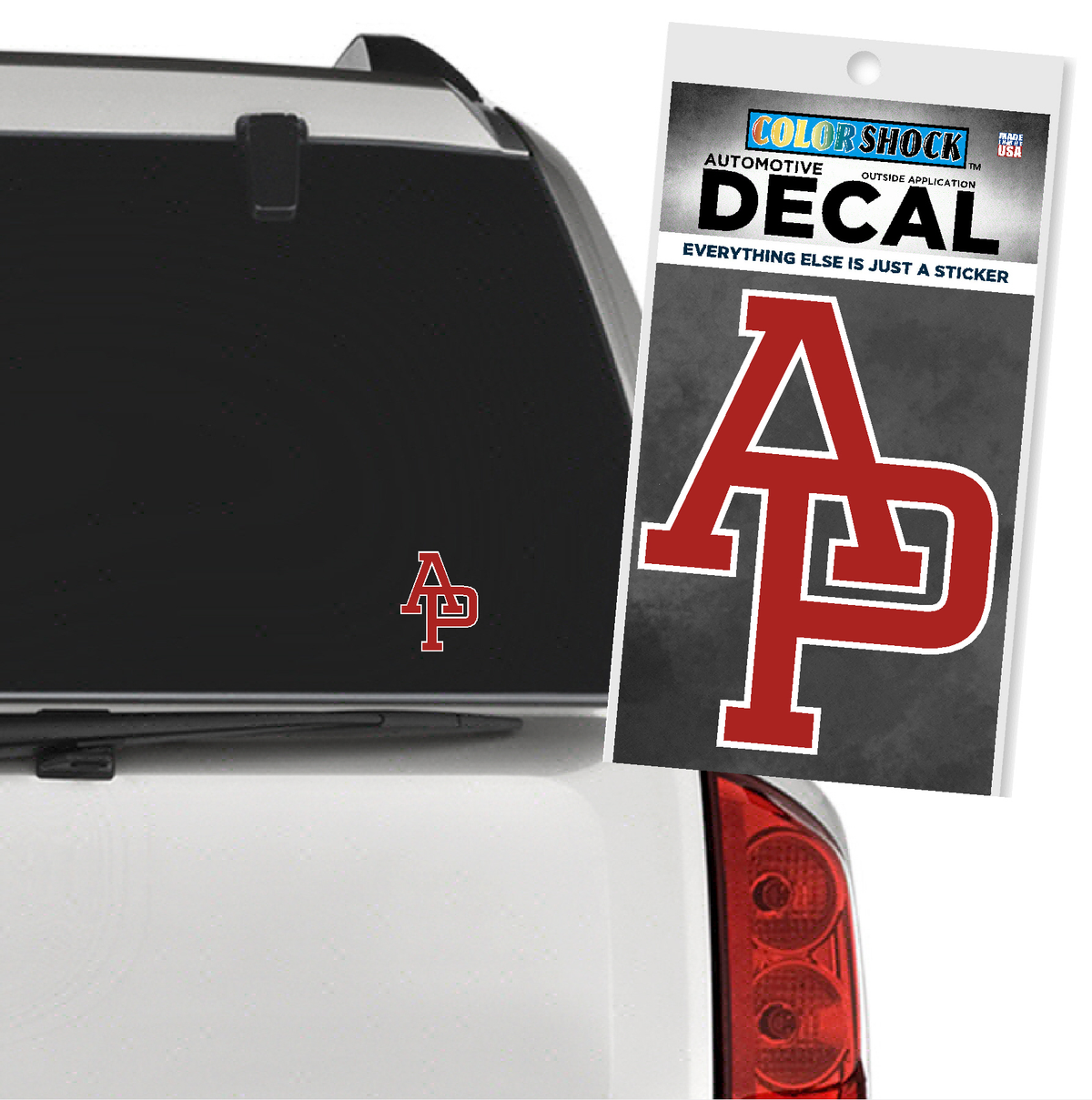 Red AP Car Decal