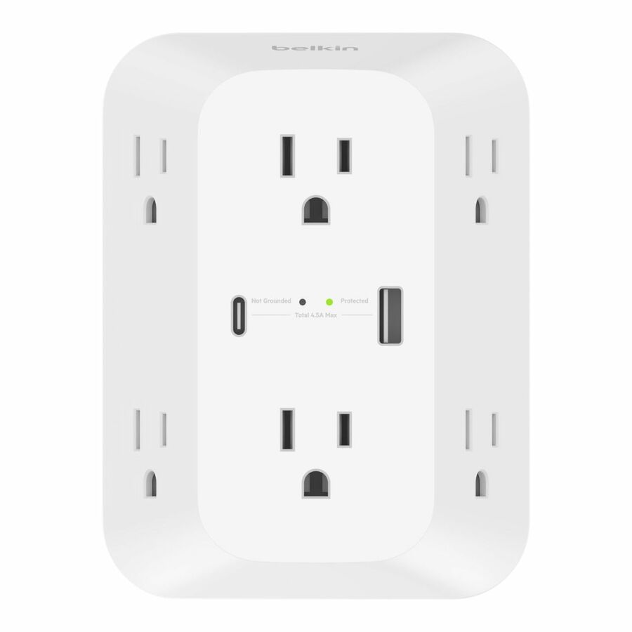 Belkin 6-Outlet Surge Protector Power Strip Wall-Mountable