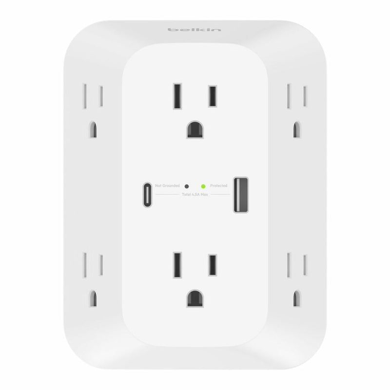 Belkin 6-Outlet Surge Protector Power Strip Wall-Mountable