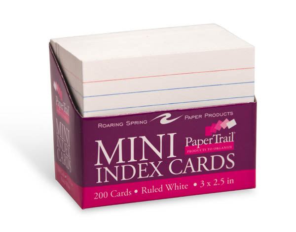 INDEX CARDS MINI RULED