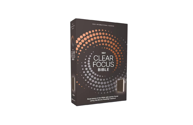 NIV, Clear Focus Bible, Leathersoft, Charcoal Brown: Read more of the Bible with better focus Imitation Leather