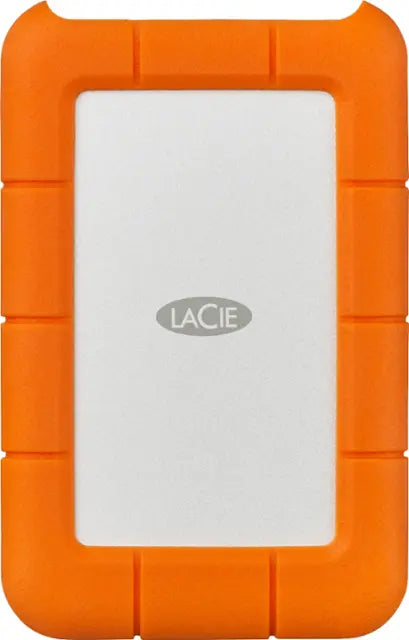 Rugged 2TB External USB-C, USB 3.1 Gen 1 Portable Hard Drive - Orange/Silver