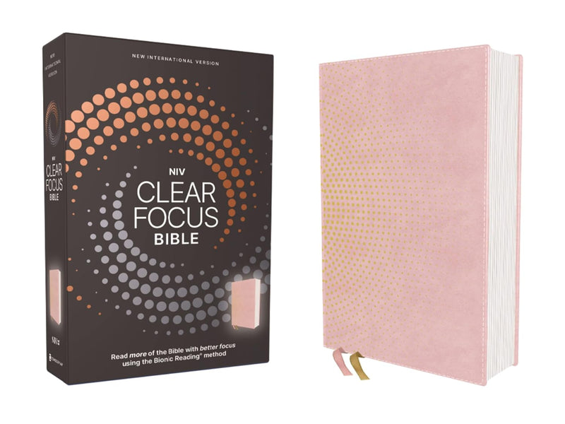 NIV, Clear Focus Bible, Leathersoft, Pink: Read more of the Bible with better focus Imitation Leather