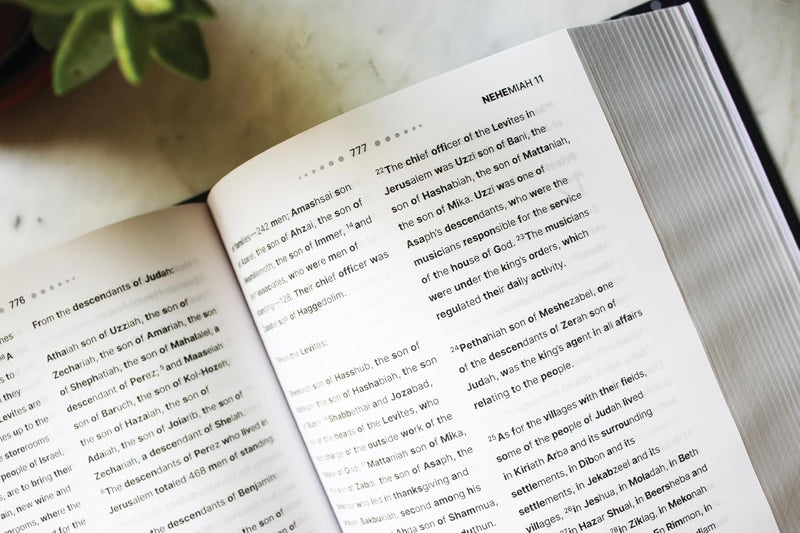 NASB, Clear Focus Bible, Hardcover, Charcoal/Gold: Read more of the Bible with better focus Hardcover