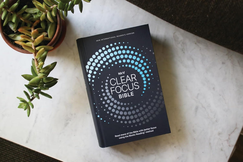 NIrV, Clear Focus Bible, Hardcover, Charcoal/Blue: Read more of the Bible with better focus Hardcover