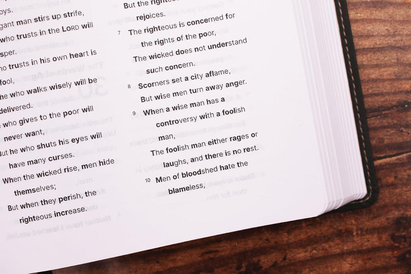 NASB, Clear Focus Bible, Leathersoft, Charcoal Brown: Read more of the Bible with better focus Imitation Leather