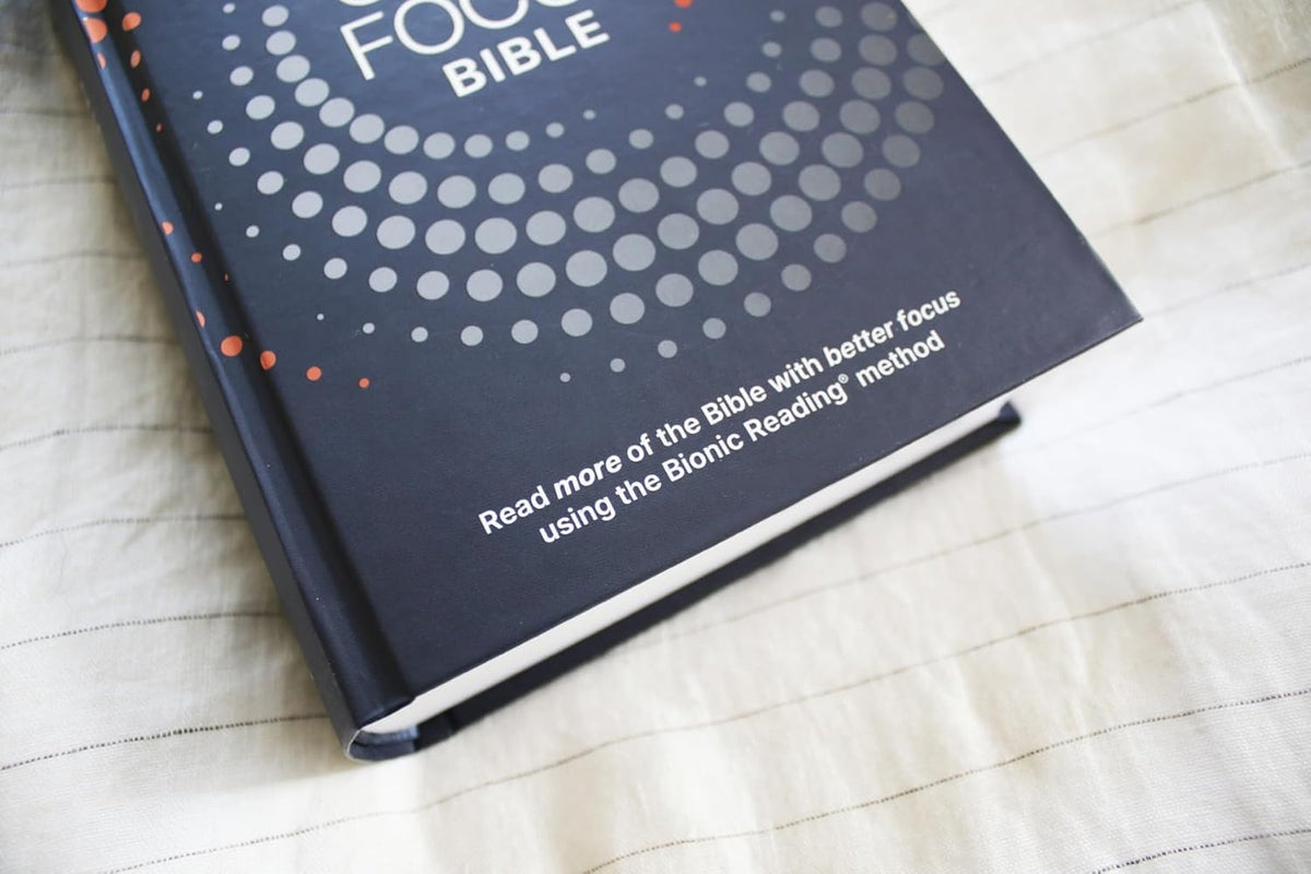 NASB Clear Focus Bible (Charcoal/Gold Hardcover)