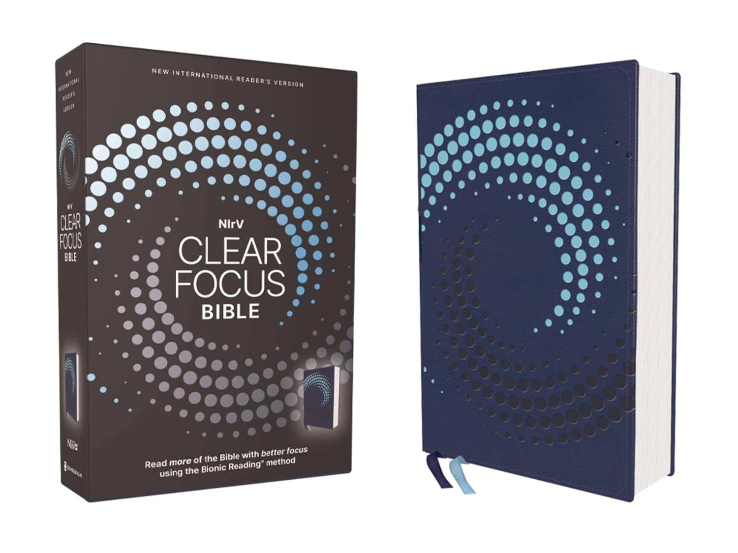 NIrV Clear Focus Bible (Navy Leathersoft)
