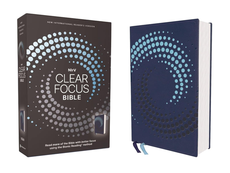 NIrV, Clear Focus Bible, Leathersoft, Navy: Read more of the Bible with better focus Imitation Leather