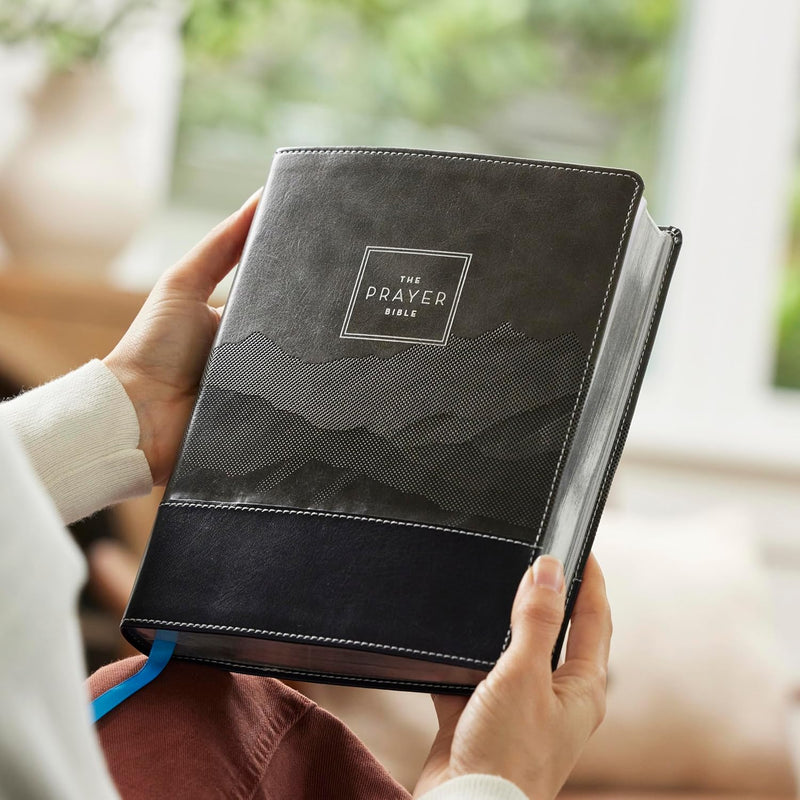 The Prayer Bible: Pray God’s Word Cover to Cover (NIV, Black/Gray Leathersoft, Red Letter, Comfort Print)