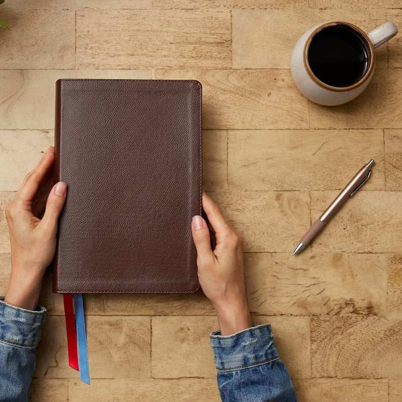 NET Bible, Full Notes Edition (NET, Brown Genuine Leather, Comfort Print): Holy Bible