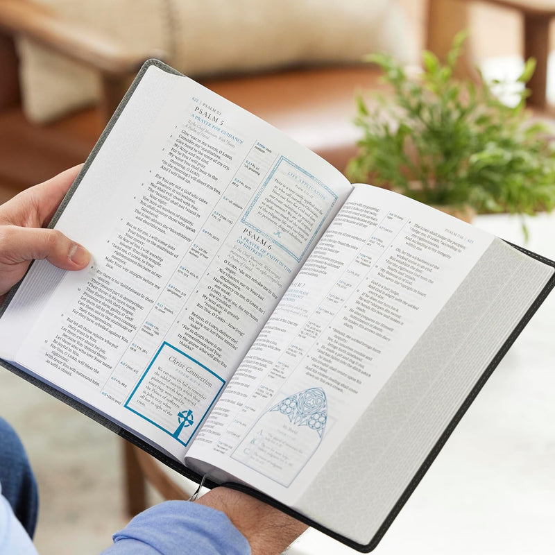 Alexander Maclaren Study Bible: Encouragement and Insights for a Christ-Centered Life (NKJV, Blue Leathersoft, Comfort Print, Thumb Indexed) Imitation Leather