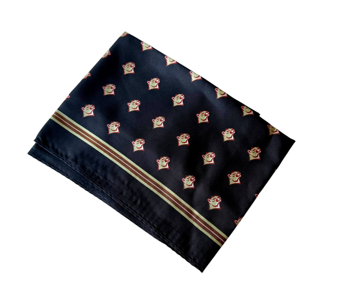 Silk Printed Scarf w/ Cougar Mascot