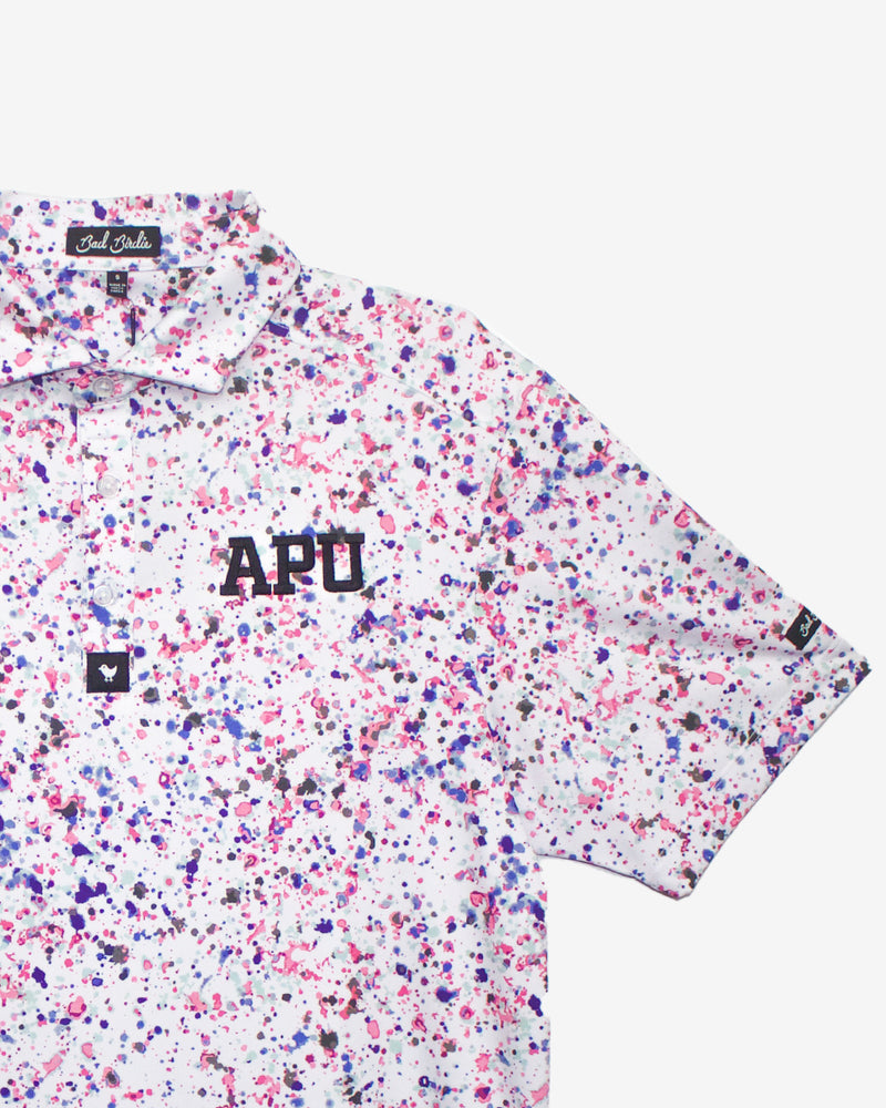 Bad Birdie Paint Splatter Polo