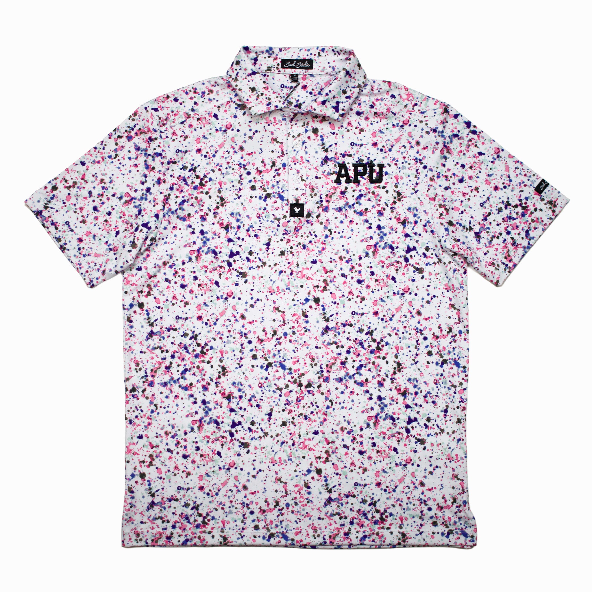 Bad Birdie Paint Splatter Polo
