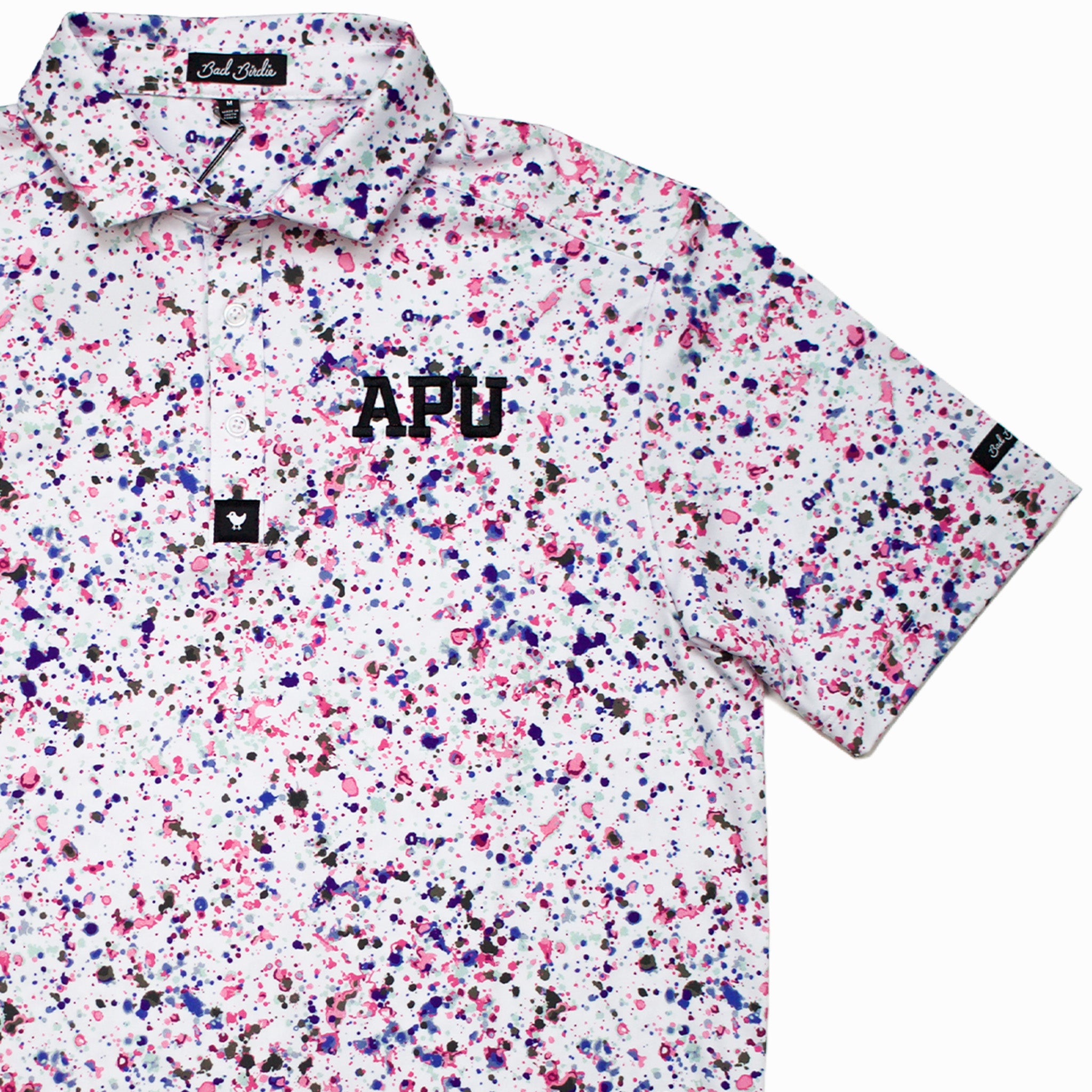 Bad Birdie Paint Splatter Polo
