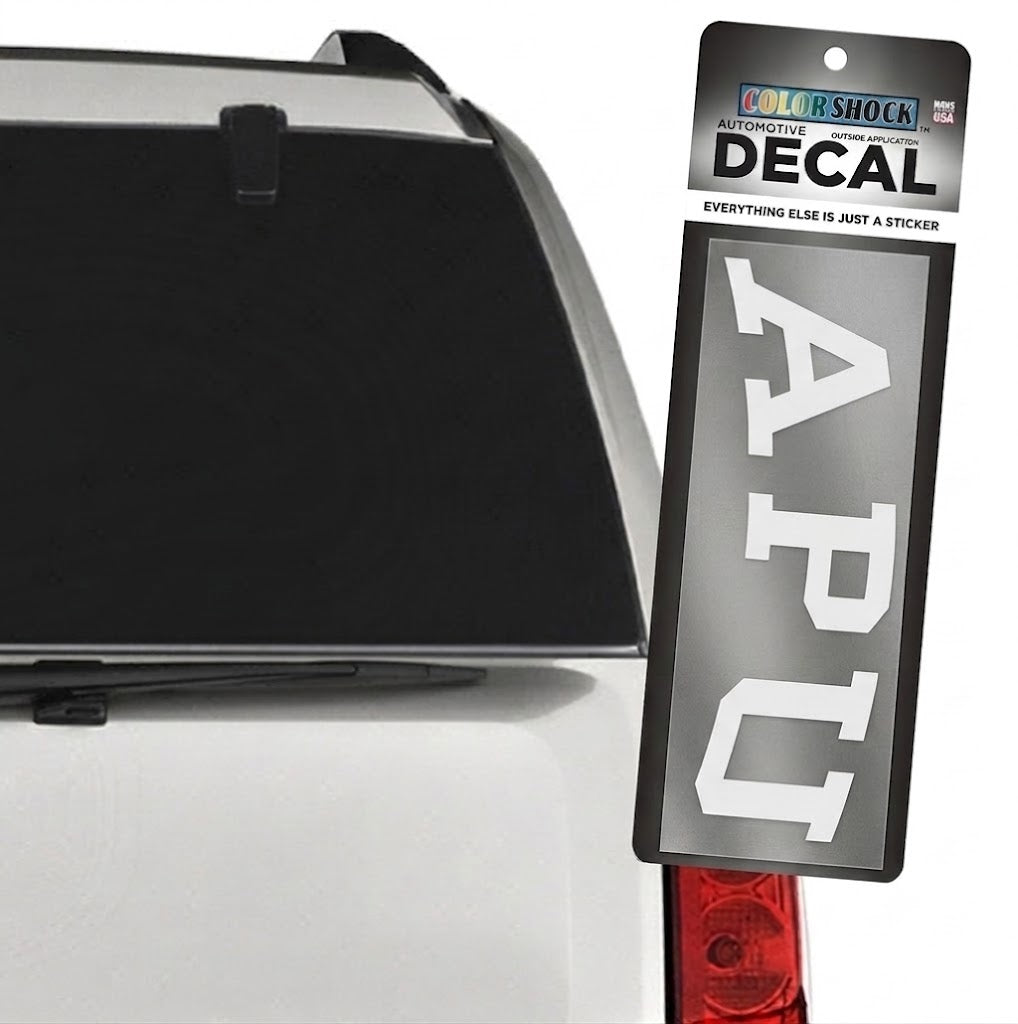 Automotive Decal White APU Curved