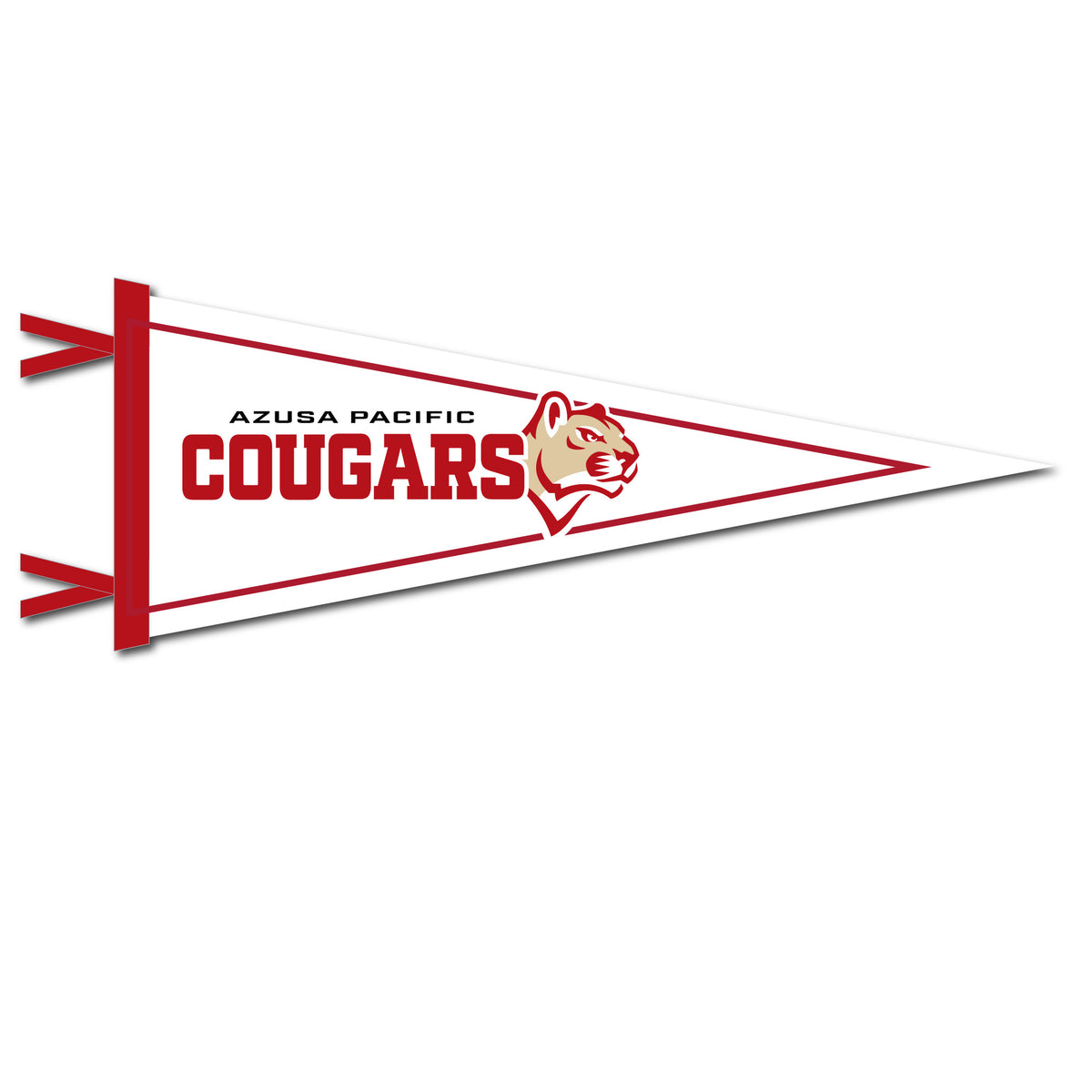 Azusa Pacific Cougars w/ Border Pennant 9x24