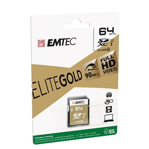 Elite Gold SDHC Class 10 Memory Cards, 64GB