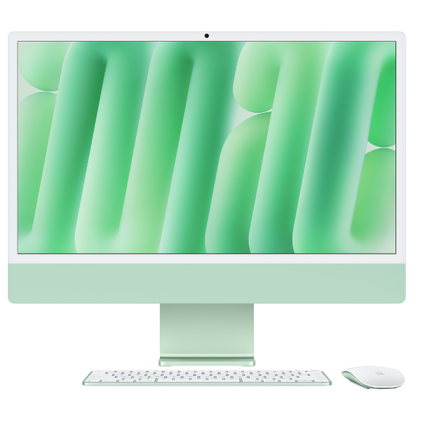 24-inch iMac: Apple M4 chip with 10-core CPU and 10-core GPU, 24GB Memory, 512GB Storage