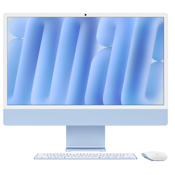 24-inch iMac: Apple M4 chip with 10-core CPU and 10-core GPU, 24GB Memory, 512GB Storage