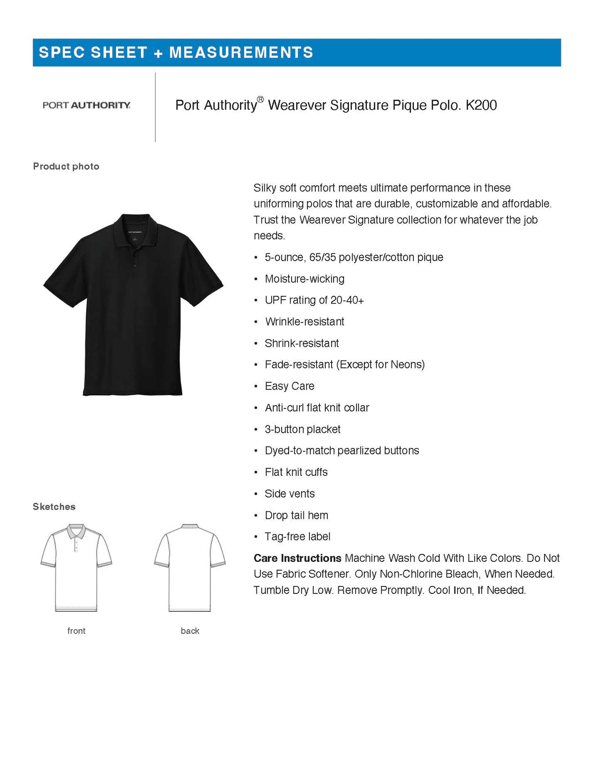 School of Public Health Port Authority Wearever Mens Signature Pique Polo