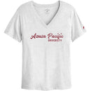 Varsity V-neck T-shirt Cursive Azusa Pacific University