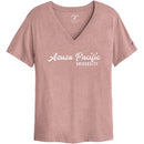 Varsity V-neck T-shirt Cursive Azusa Pacific University