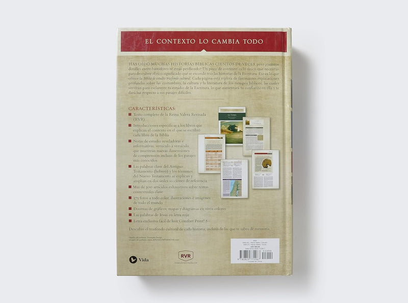 RVR, Biblia de estudio trasfondo cultural (El contexto lo cambia todo), Tapa dura, Interior a color, Comfort Print: Explora el mundo antiguo de la Escritura (Spanish Edition)