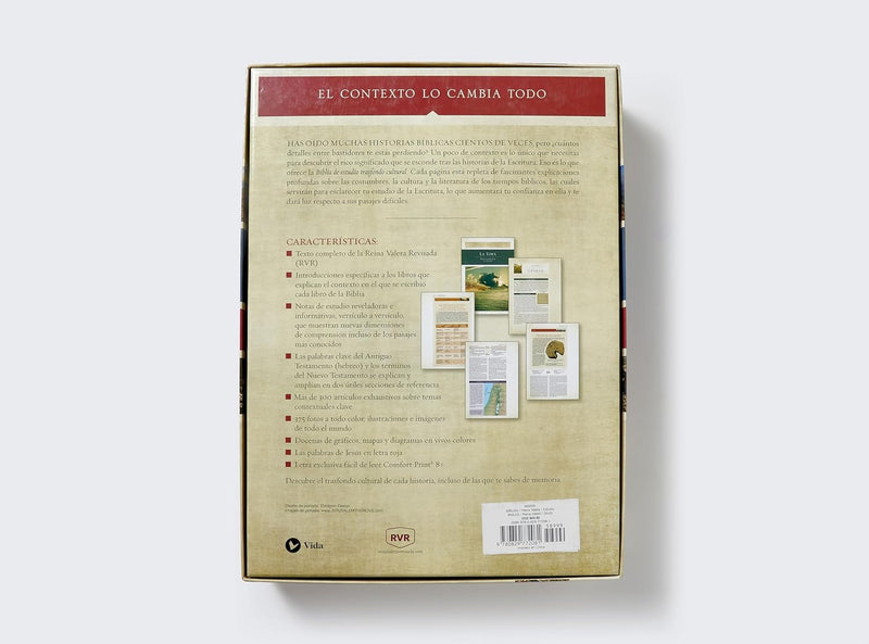 RVR, Biblia de estudio trasfondo cultural (El contexto lo cambia todo), Leathersoft, Rojo vino, Interior a color, con Índice, Comfort Print: Explora el mundo antiguo de la Escritura (Spanish Edition)
