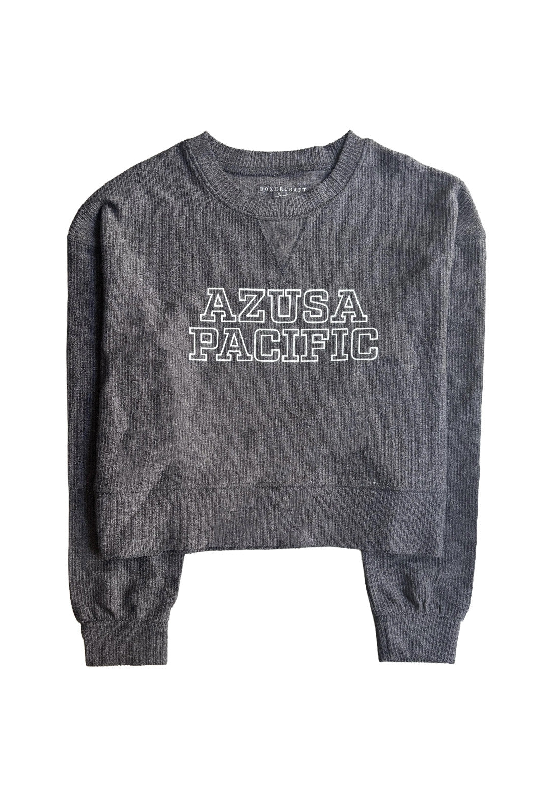 Rib Knit Corded boxy Crew