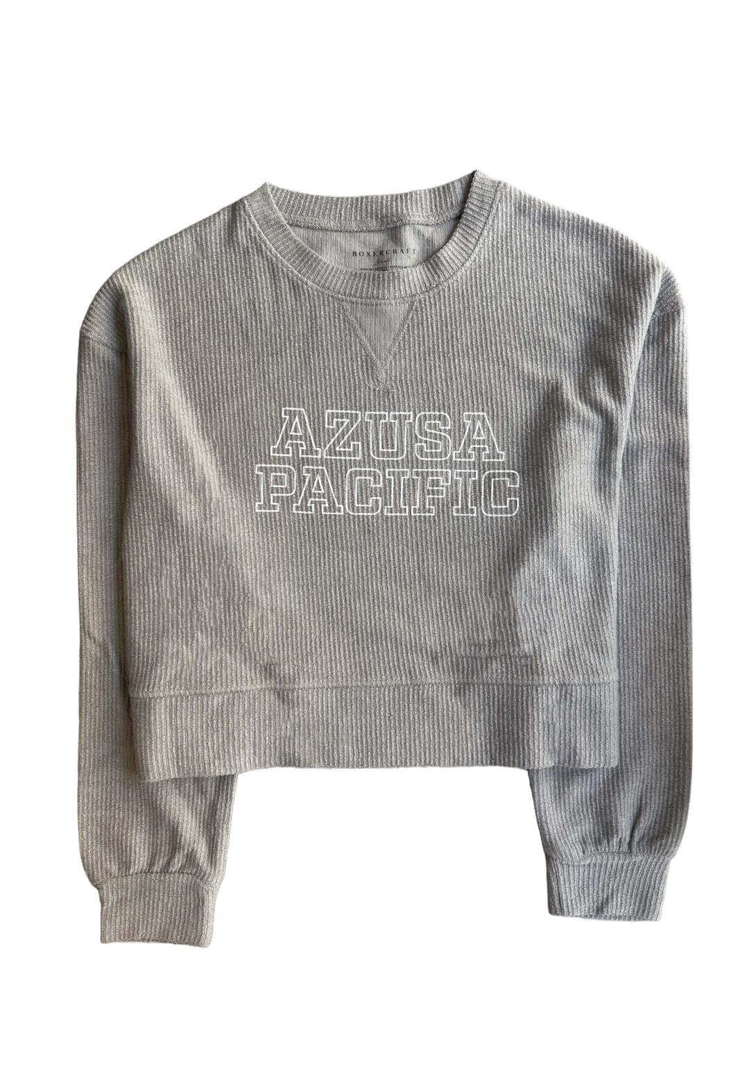 Rib Knit Corded boxy Crew