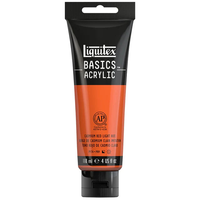 Liquitex Basics Acrylic Cadmium Red Light 4oz