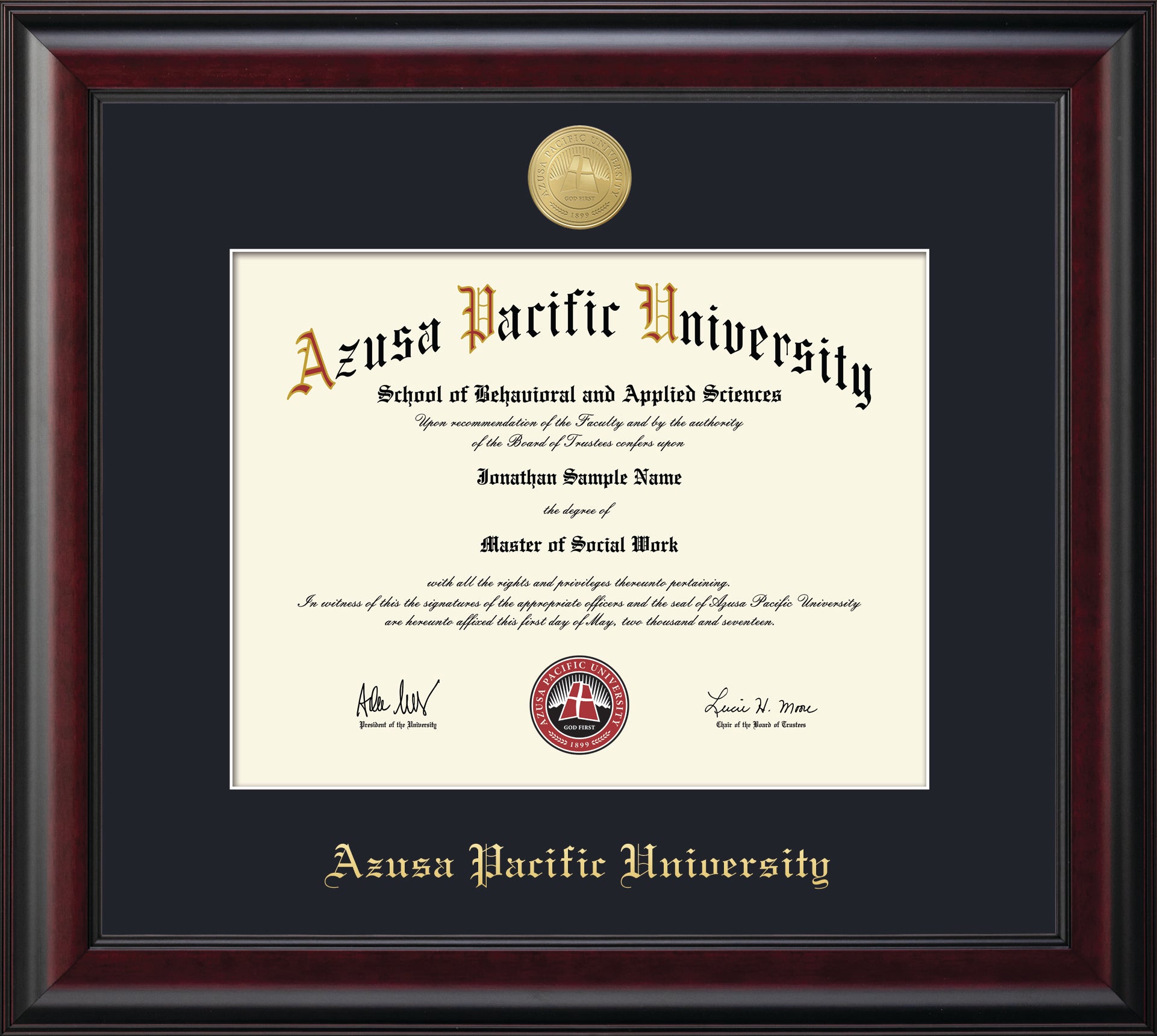 New Seal Classic Medallion Diploma Frame