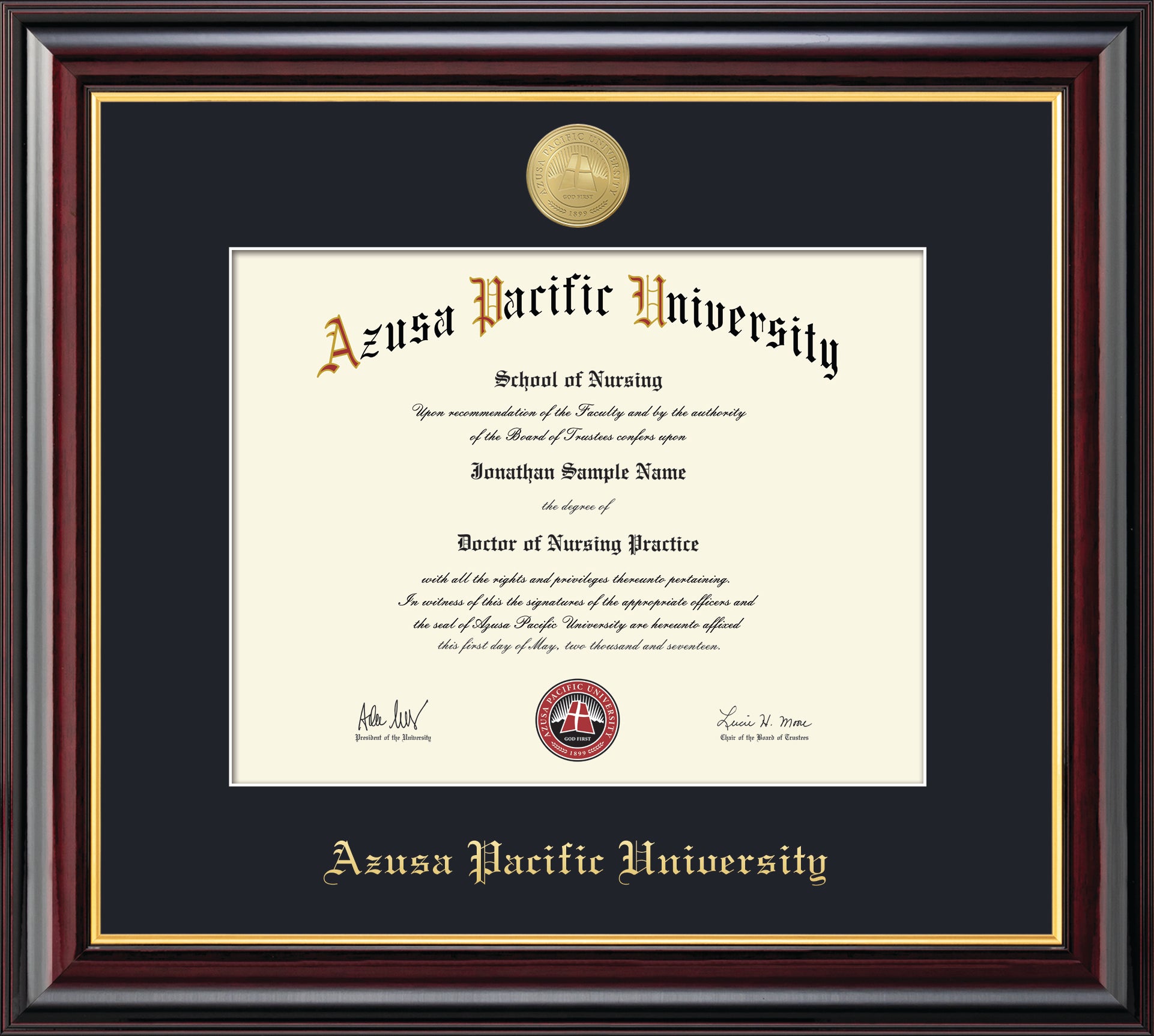 New Seal Doctoral Windsor Diploma Frame