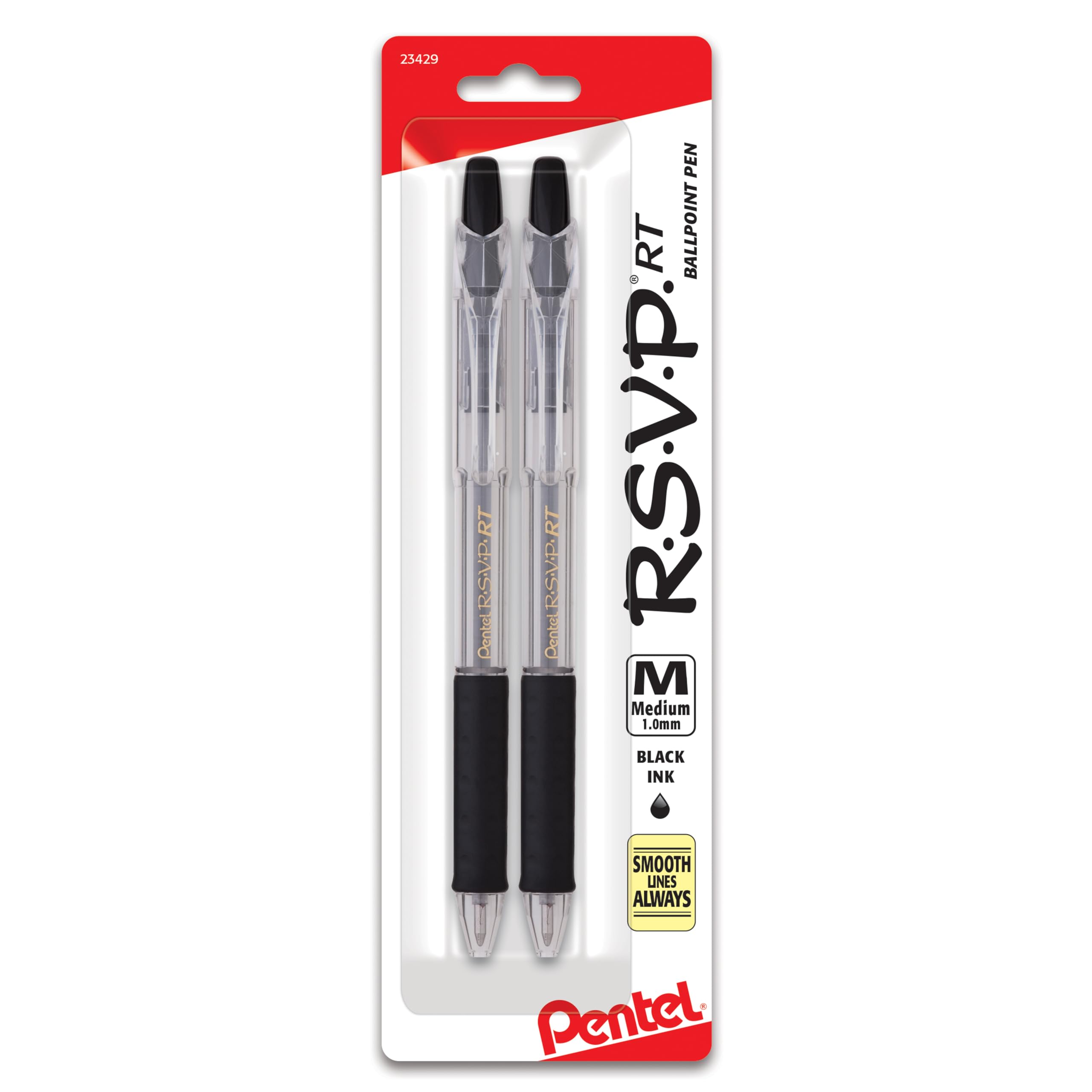 Pentel Retractable Ball Point Pens 2Pk