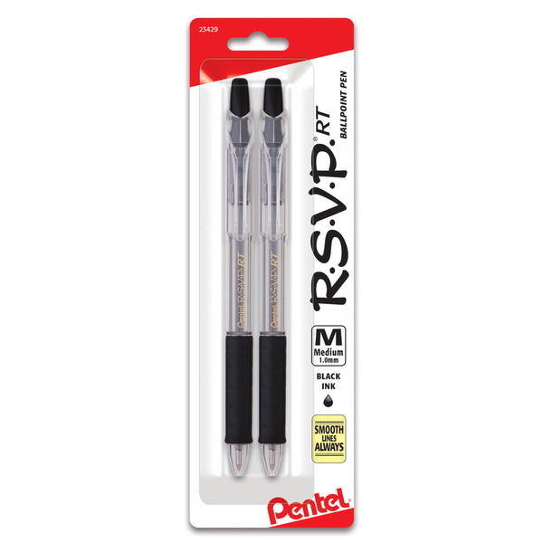 Pentel Retractable Ball Point Pens 2Pk