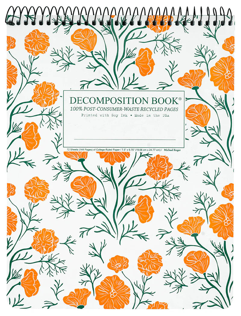 Decomposition Topbound Book, Ca Poppies