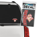 Arched Cougar Mascot Car Decal