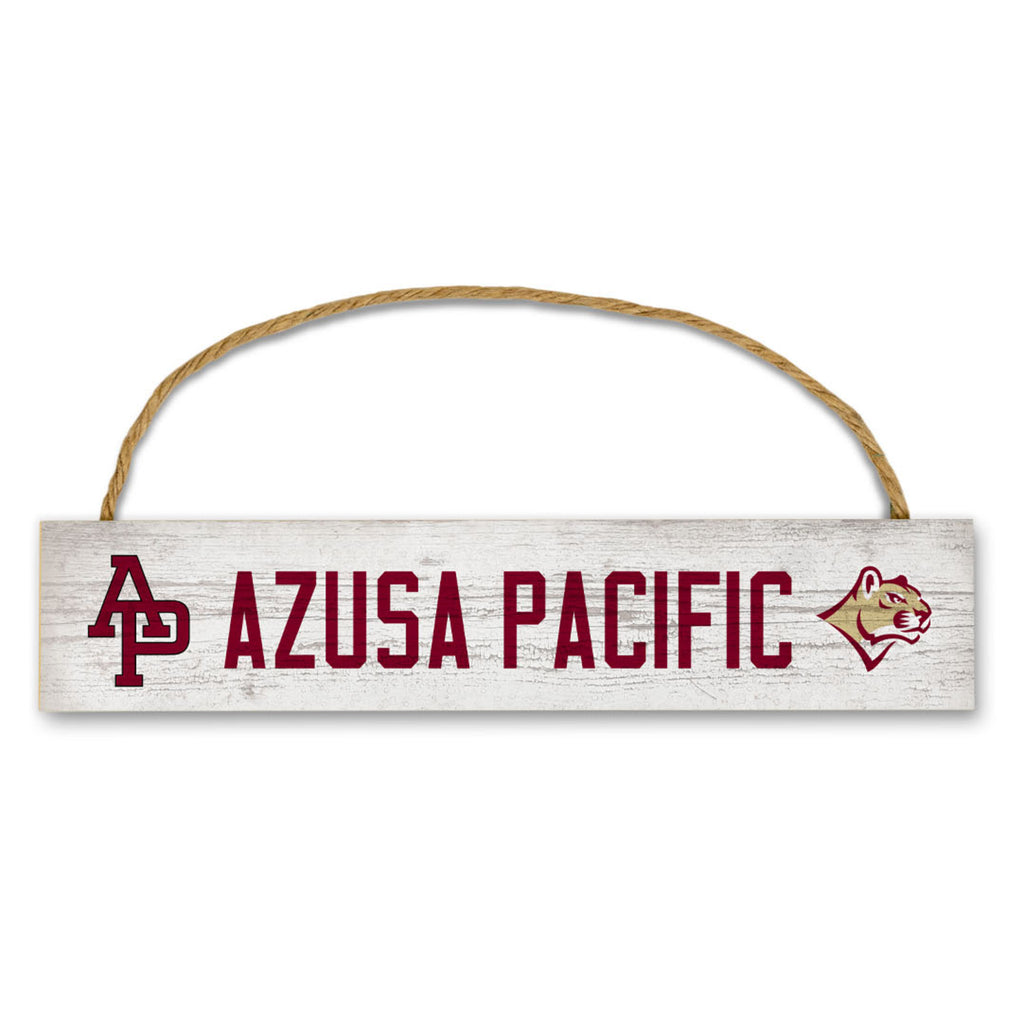 Apu Sign Azusa Pacific Mascot Plank Hanging Sign