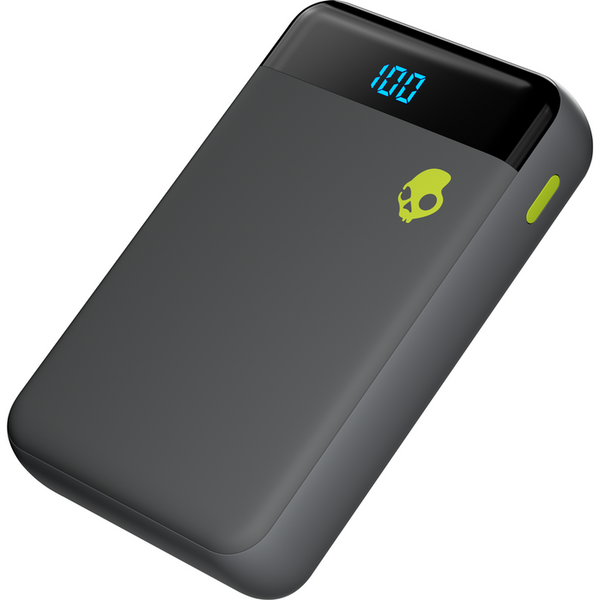 Skullcandy Fat Stash 2 Portable Battery Pack Chill 10,000 mAh, Gray/Yellow
